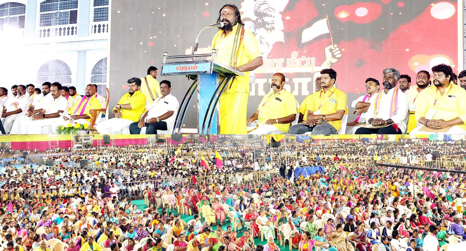 பா.ஜனதா கட்சி மதிக்காததால் தான் அந்த கூட்டணியில் இருந்து வெளியேறினோம்.லட்சக்கணக்கானோர் திரண்ட தமிழர் தேசம் கட்சியின் திருச்சி மாநாட்டில் கே.கே.செல்வகுமார்.