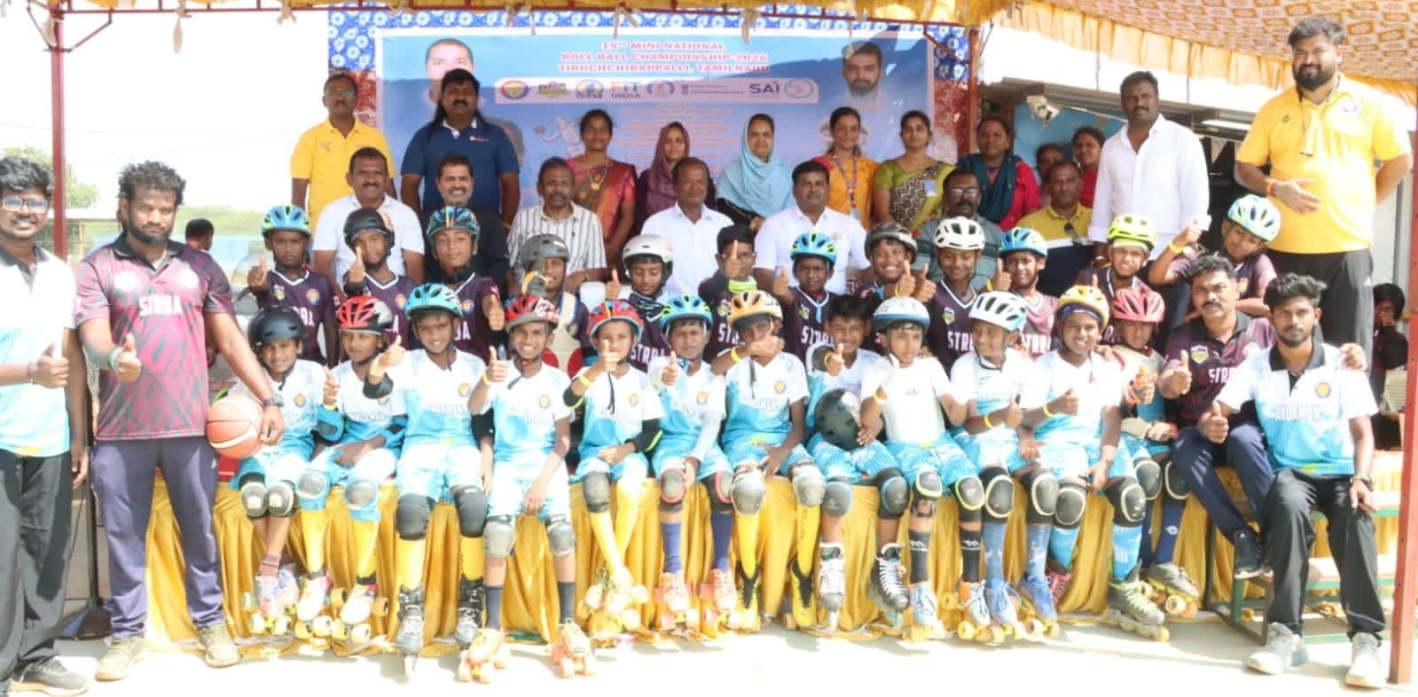 திருச்சியில் 15வது மினி தேசிய ரோல் பால் சாம்பியன்ஷிப் போட்டி தொடக்கம்.